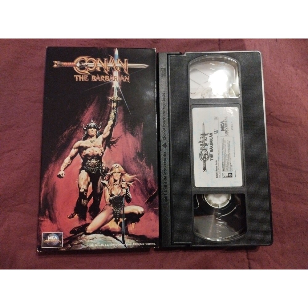 Conan The Barbarian (VHS 1981) Arnold Schwarzenegger 1990 Release